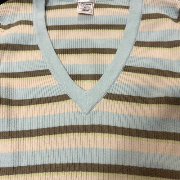 Striped V-Neck Sweater - Picture 2 of 5